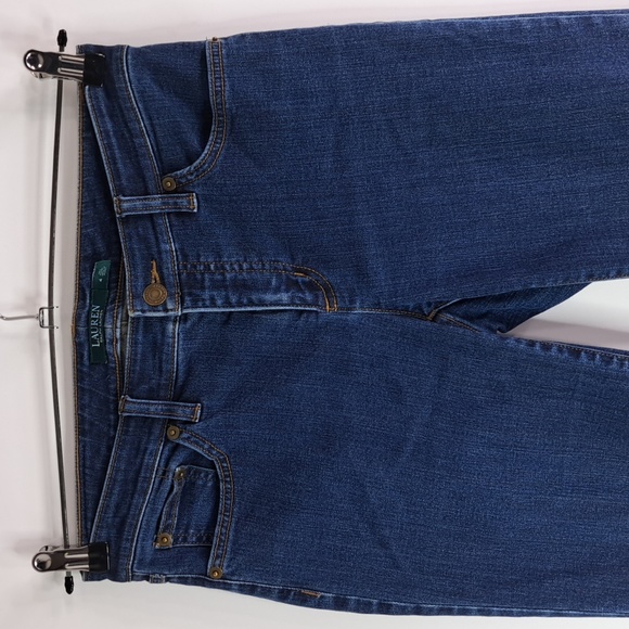 Lauren Ralph Lauren Modern Straight Curvy Blue Jeans Size 4 - Picture 3 of 17